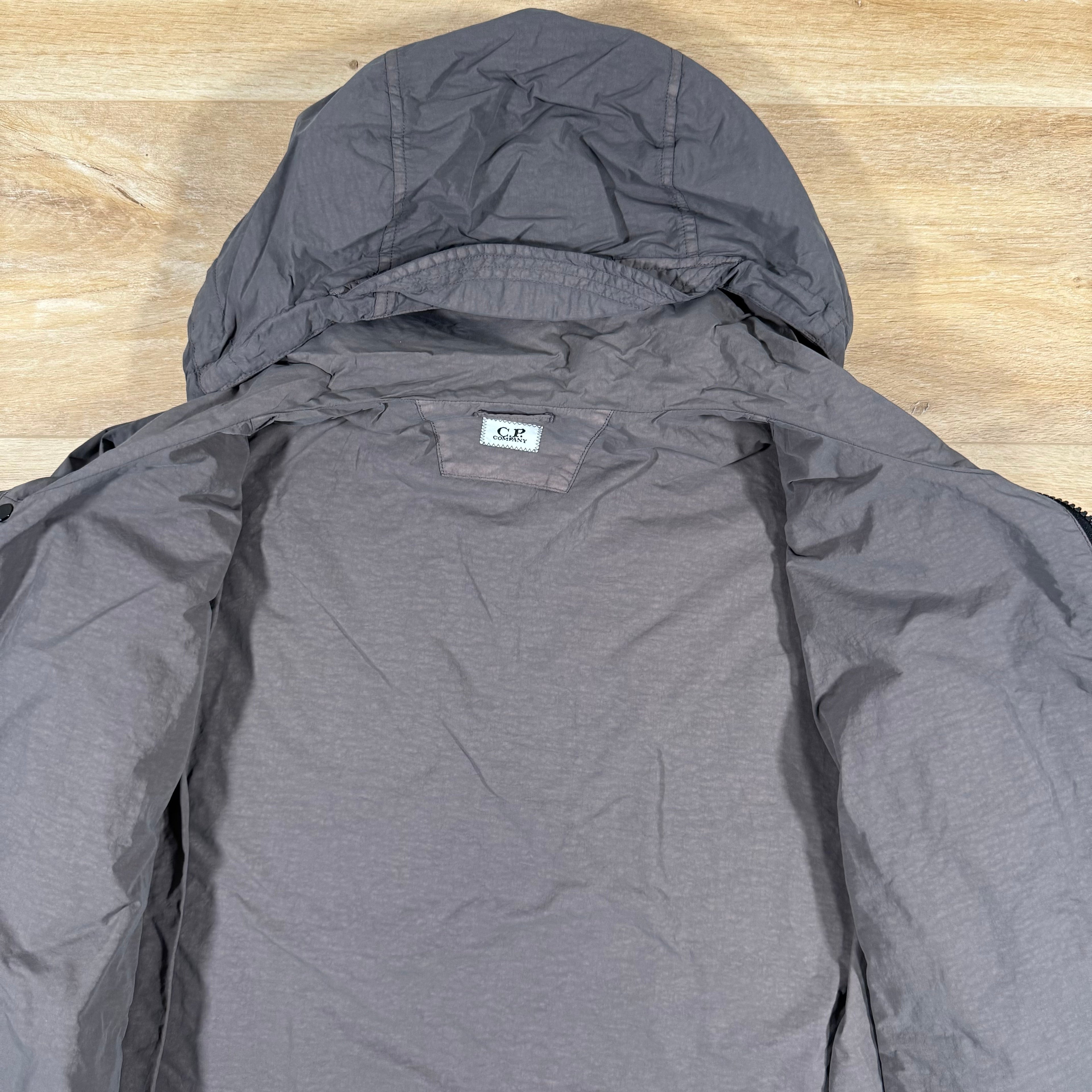 CP Company Flatt Nylon Hooded Lens Overshirt in Violet -Usfansport