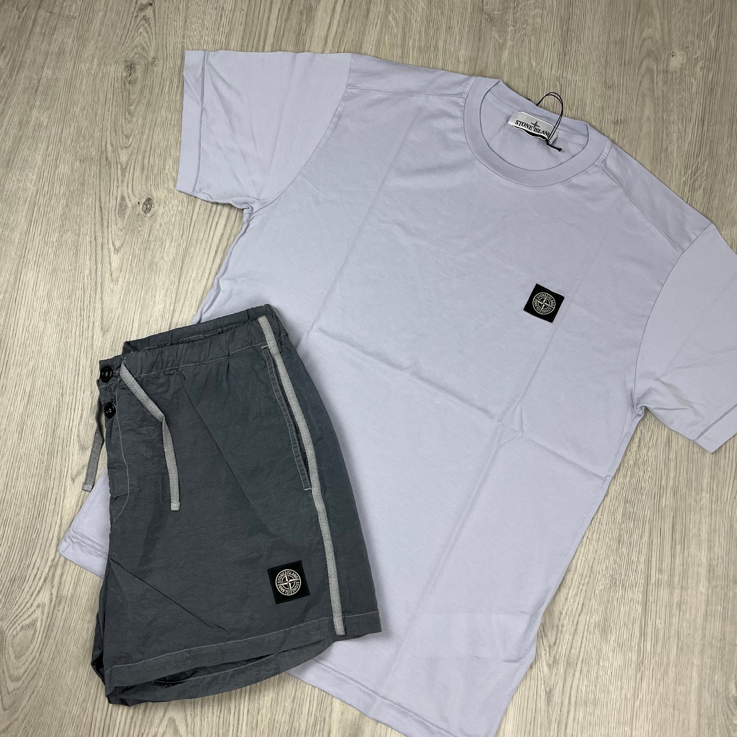 Stone Island Holiday Set - Lilac/Avio Blue -Usfansport