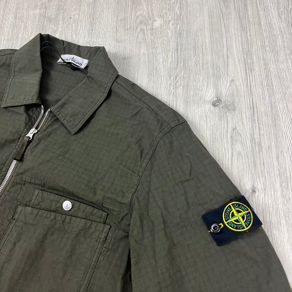 Stone Island Zip Overshirt - Musk -Usfansport