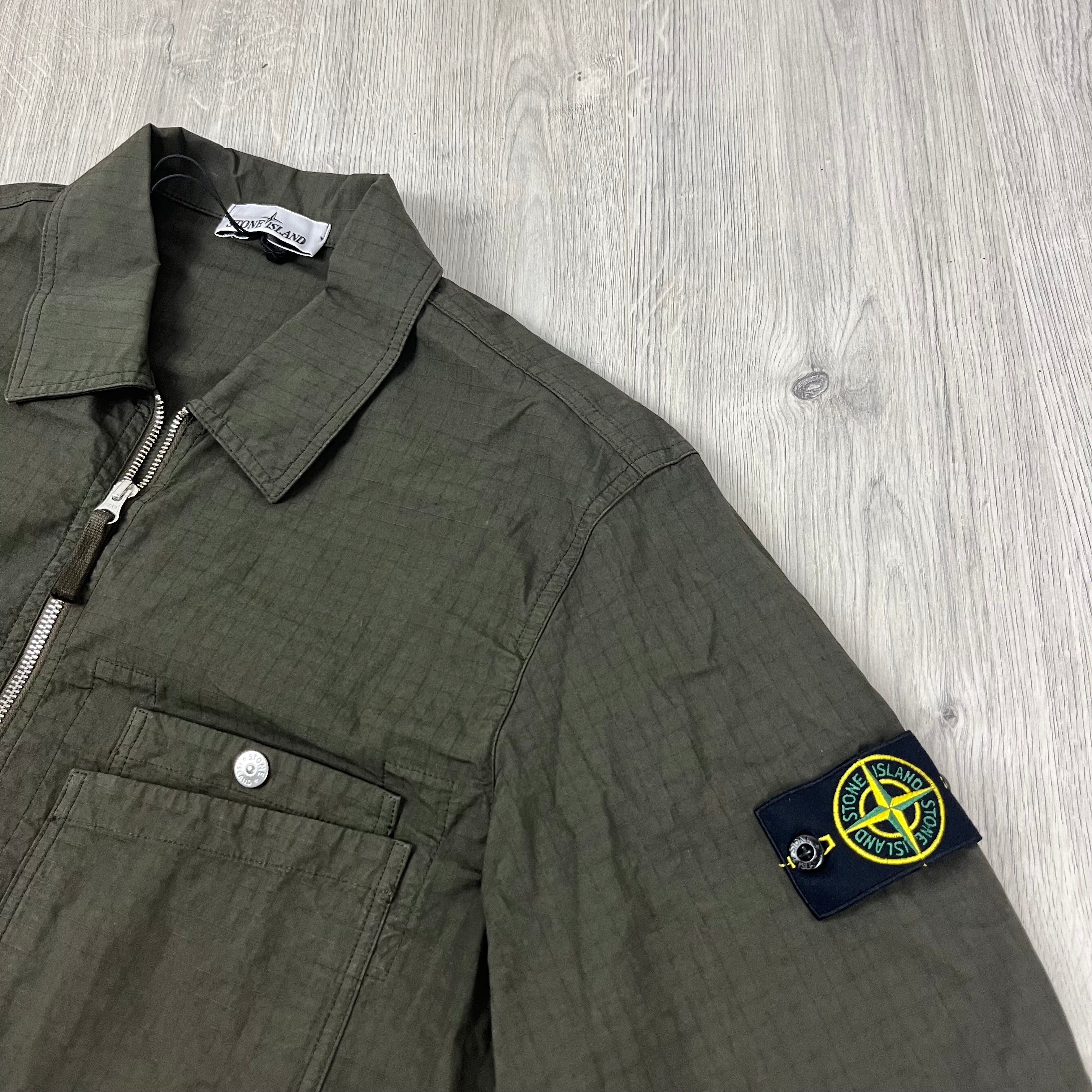 Stone Island Zip Overshirt - Musk -Usfansport