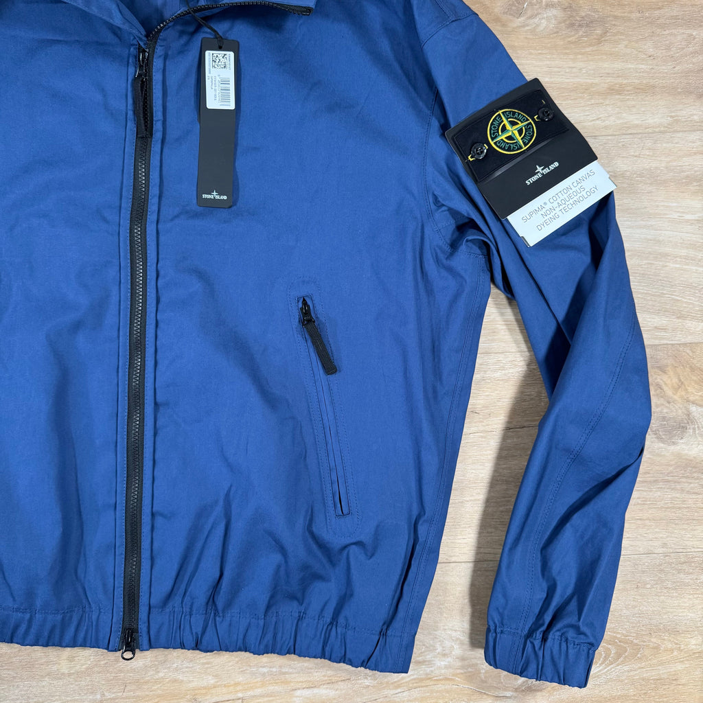 Stone Island Supima Canvas Jacket in Marine Blue -Usfansport