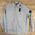 Stone Island Supima Twill Stretch-TC Overshirt in Pearl Grey -Usfansport