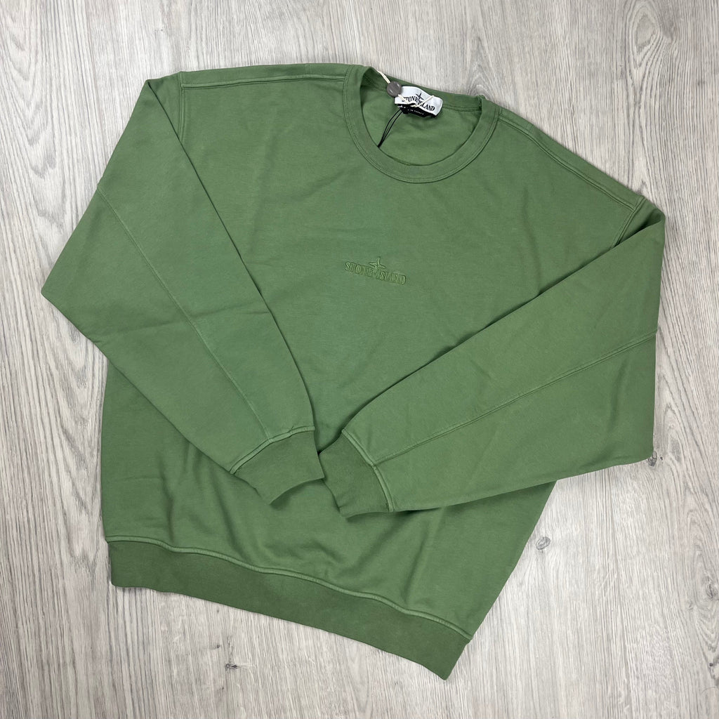 Stone Island Dyed Sweatshirt - Sage Green -Usfansport