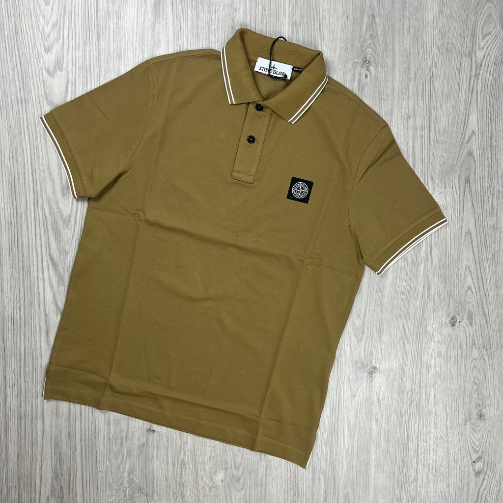Stone Island Patch Polo Shirt - Beige -Usfansport