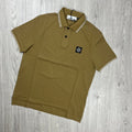 Stone Island Patch Polo Shirt - Beige -Usfansport