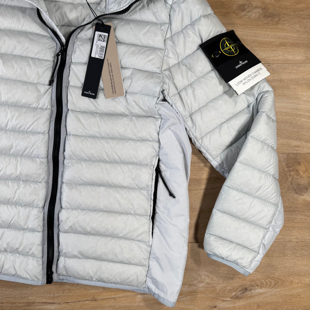 Stone Island Loom Woven Nylon Down-TC Jacket in Sky Blue -Usfansport