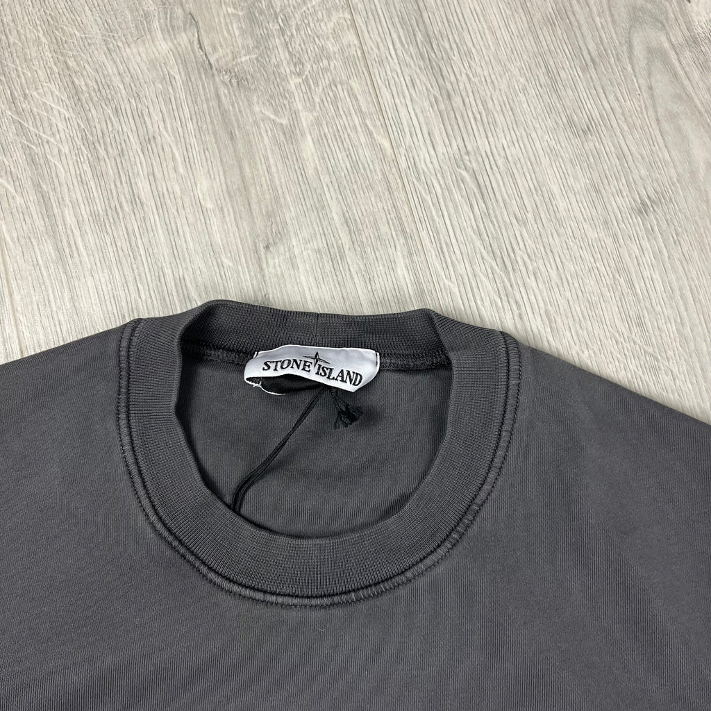 Stone Island Dyed Sweatshirt - Charcoal -Usfansport