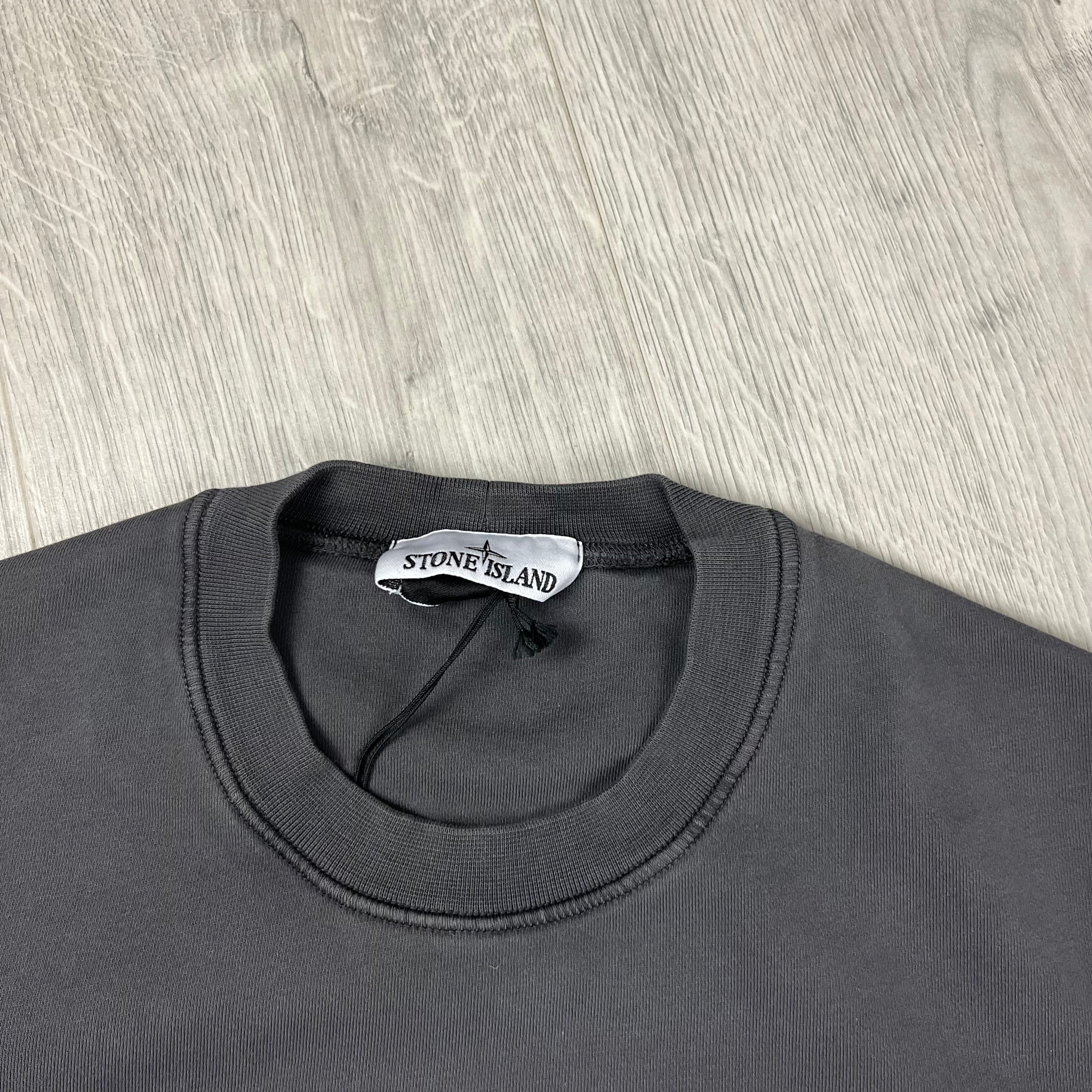 Stone Island Dyed Sweatshirt - Charcoal -Usfansport