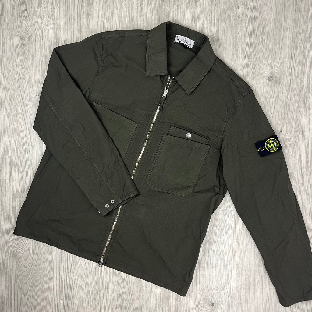 Stone Island Zip Overshirt - Musk -Usfansport