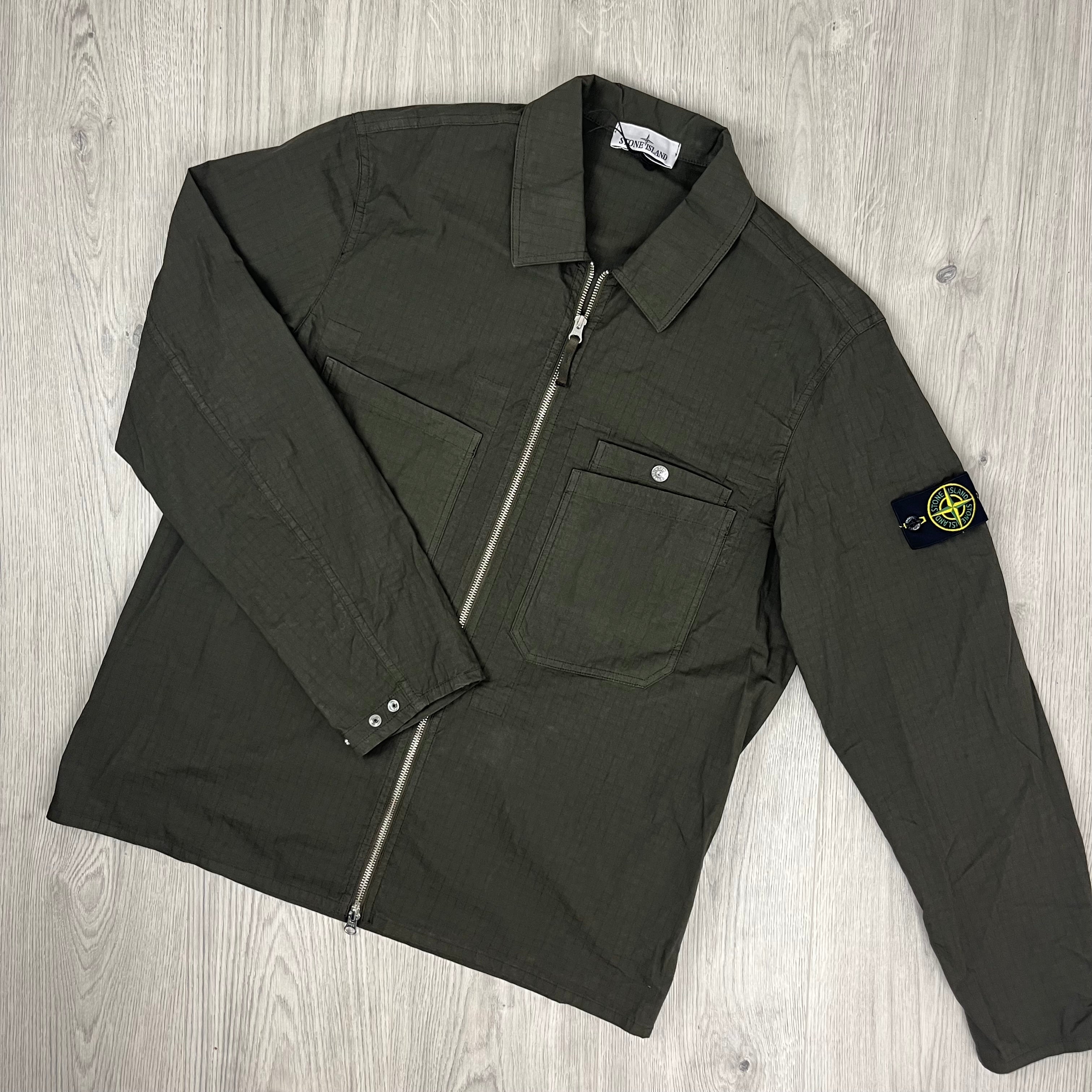 Stone Island Zip Overshirt - Musk -Usfansport