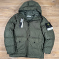 Stone Island Crinkle Reps R-NY Down Parka in Musk Green -Usfansport