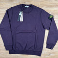 Stone Island Organic Cotton Fleece Sweatshirt in Dark Burgundy -Usfansport
