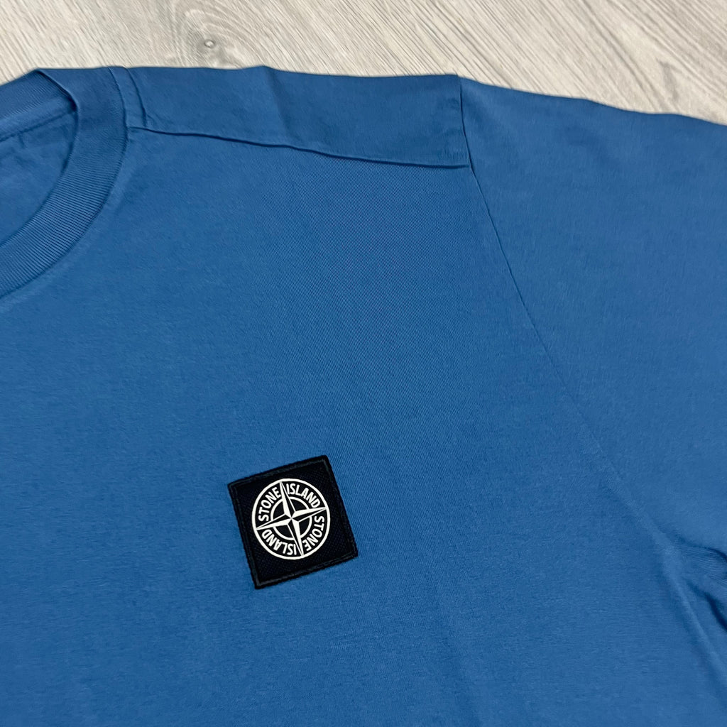 Stone Island Patch T-Shirt - Avio Blue -Usfansport