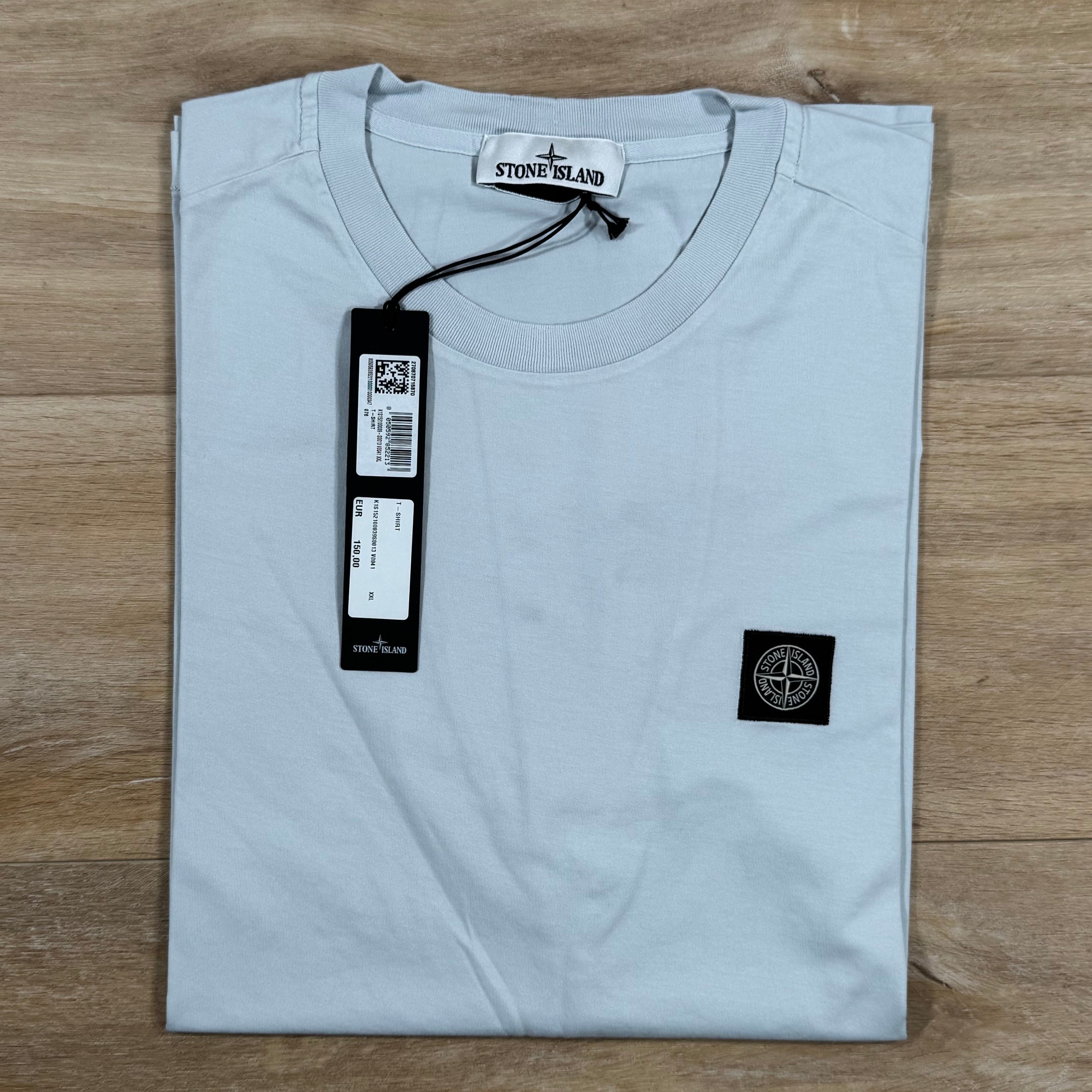 Stone Island Patch Logo T-Shirt in Sky Blue -Usfansport