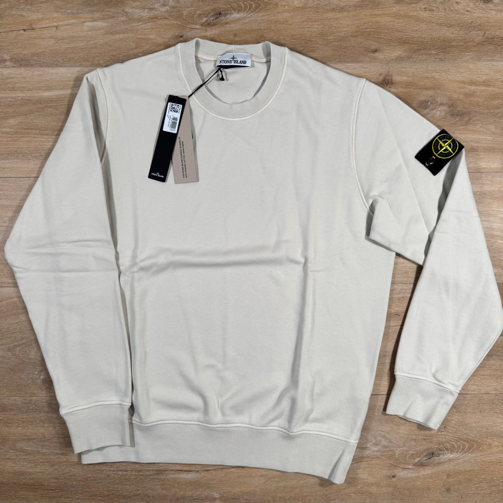 Stone Island Organic Cotton Fleece Sweatshirt in Sand -Usfansport