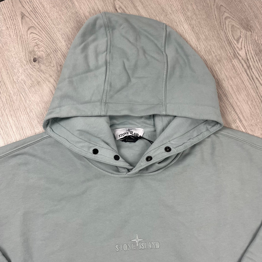 Stone Island Embroidered Hoodie - Sky Blue -Usfansport