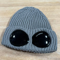 CP Company Extra Fine Merino Wool Goggle Beanie in Griffin Grey -Usfansport