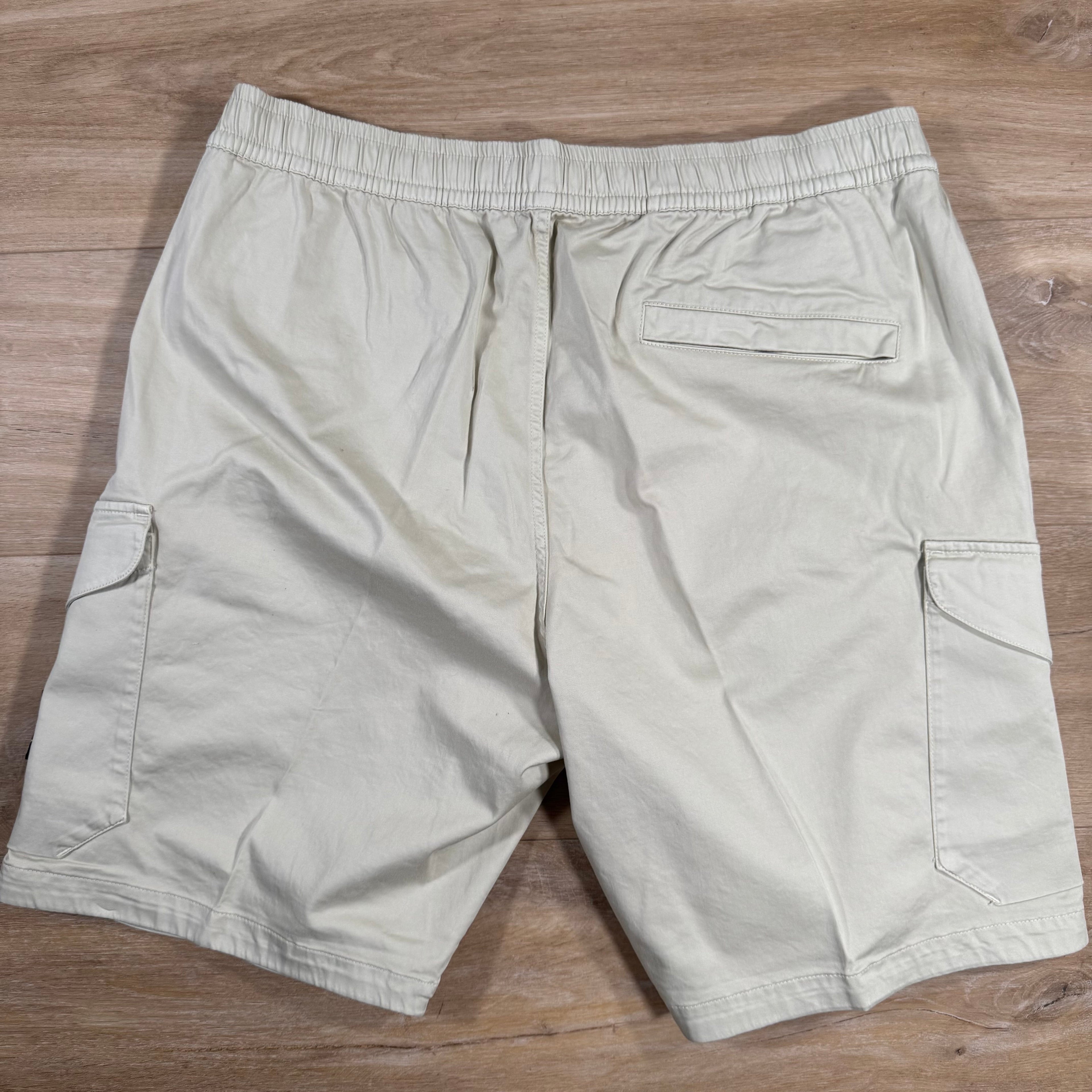 Stone Island Organic Stretch Cotton Cargo Bermuda Shorts in Sand -Usfansport