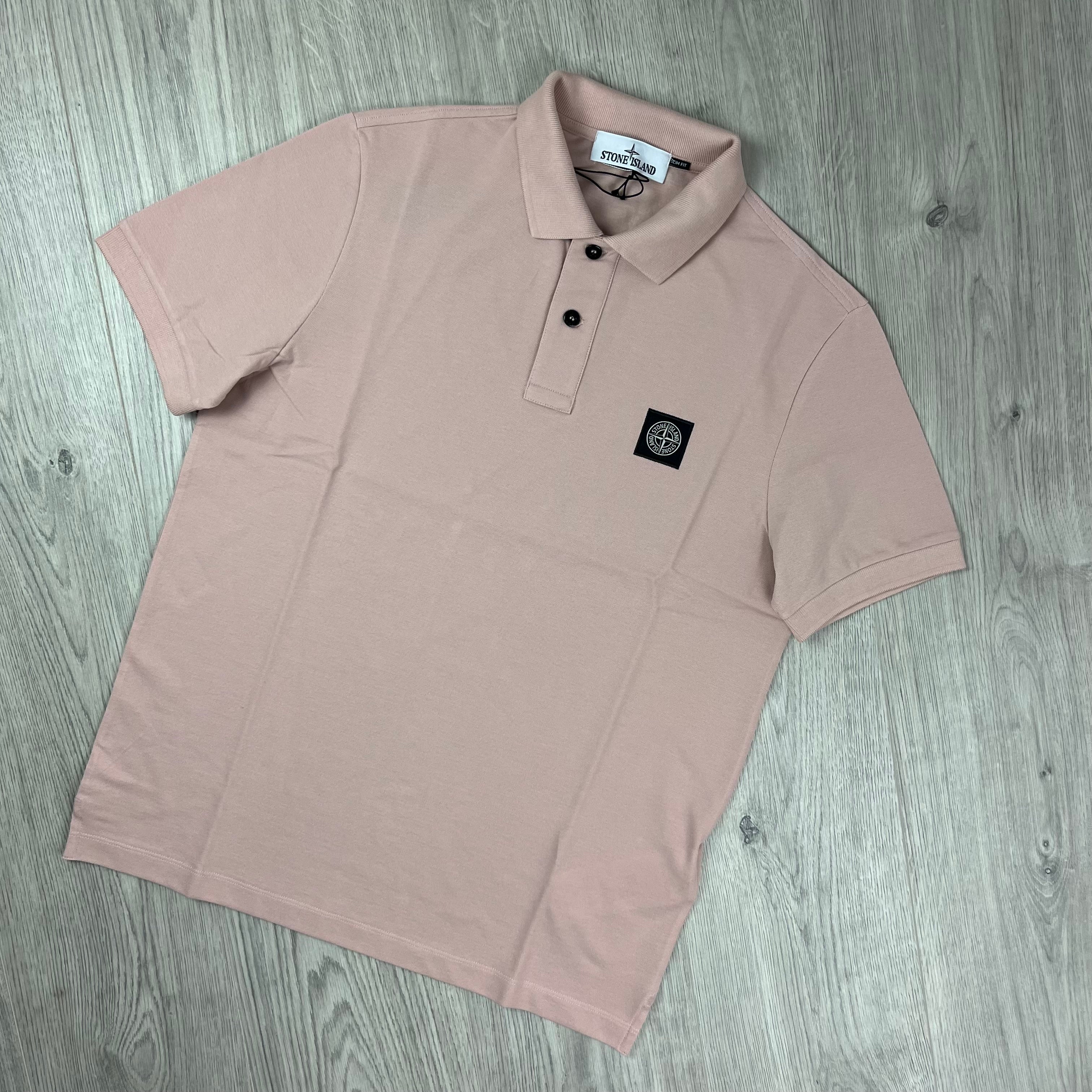 Stone Island Patch Polo Shirt - Rose -Usfansport
