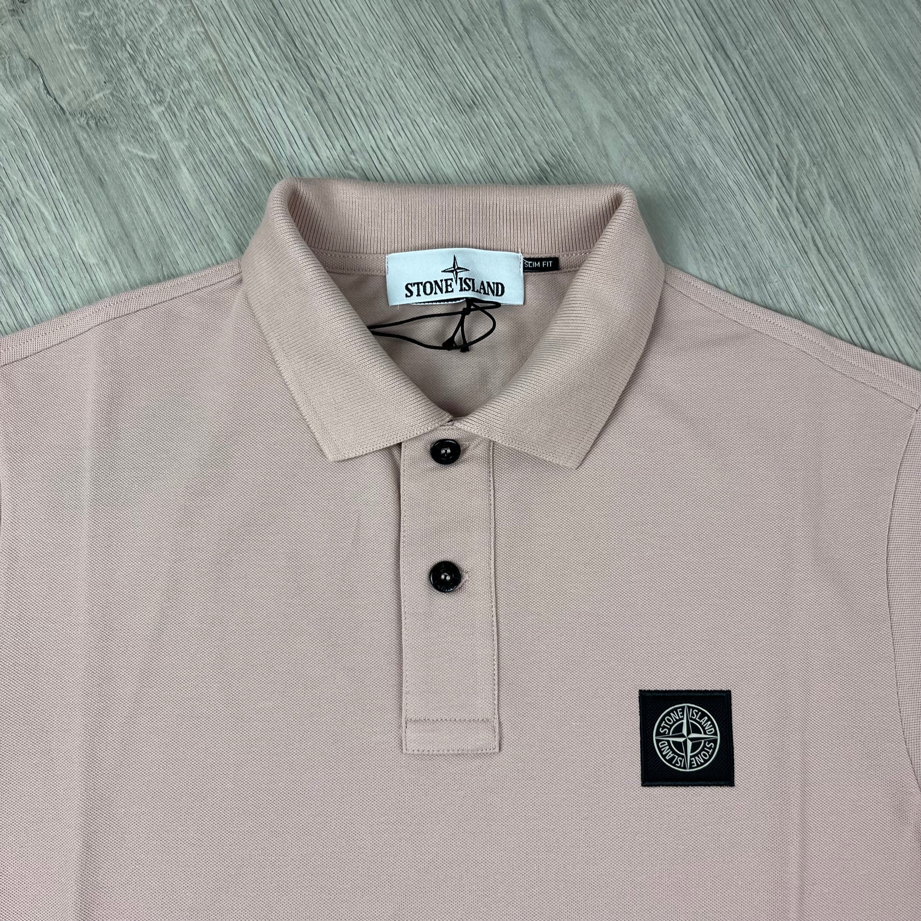 Stone Island Patch Polo Shirt - Rose -Usfansport