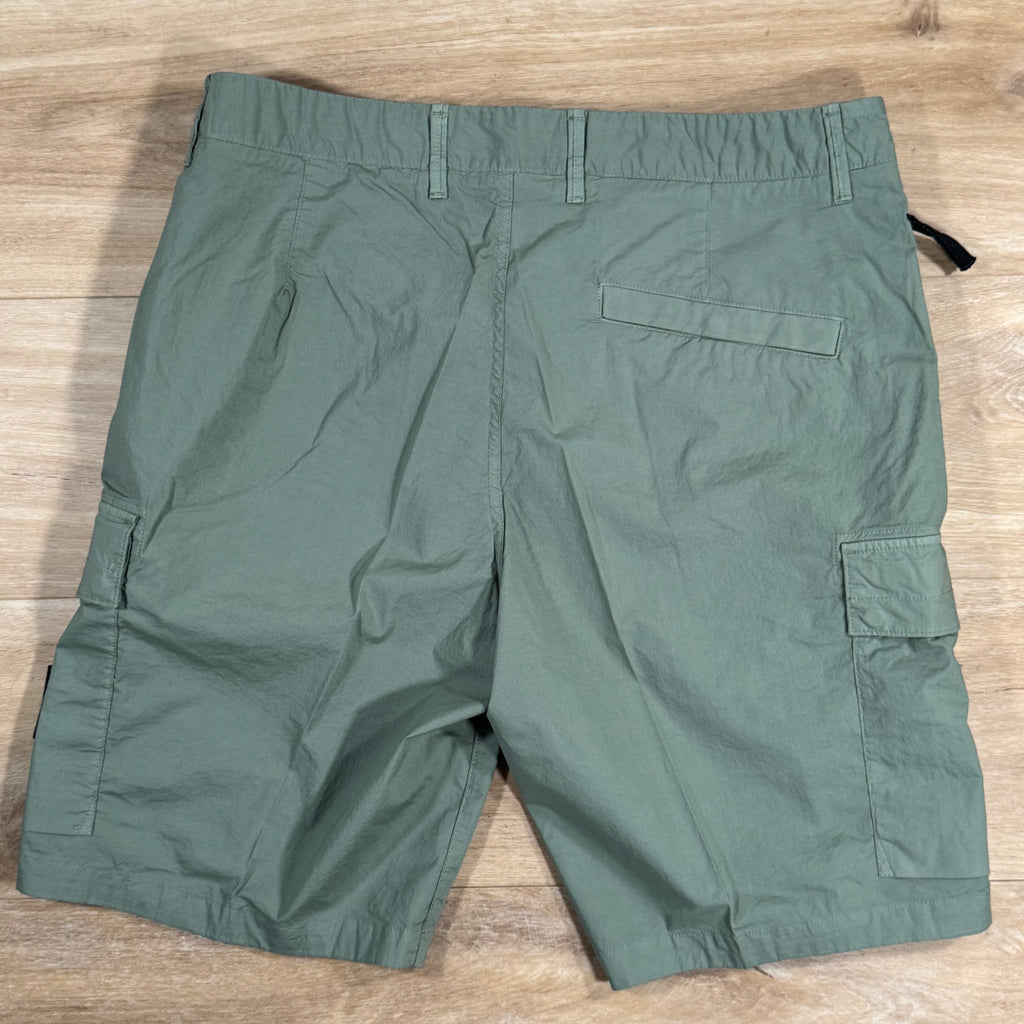 Stone Island Stretch Tela Cargo Bermuda Shorts in Sage Green -Usfansport