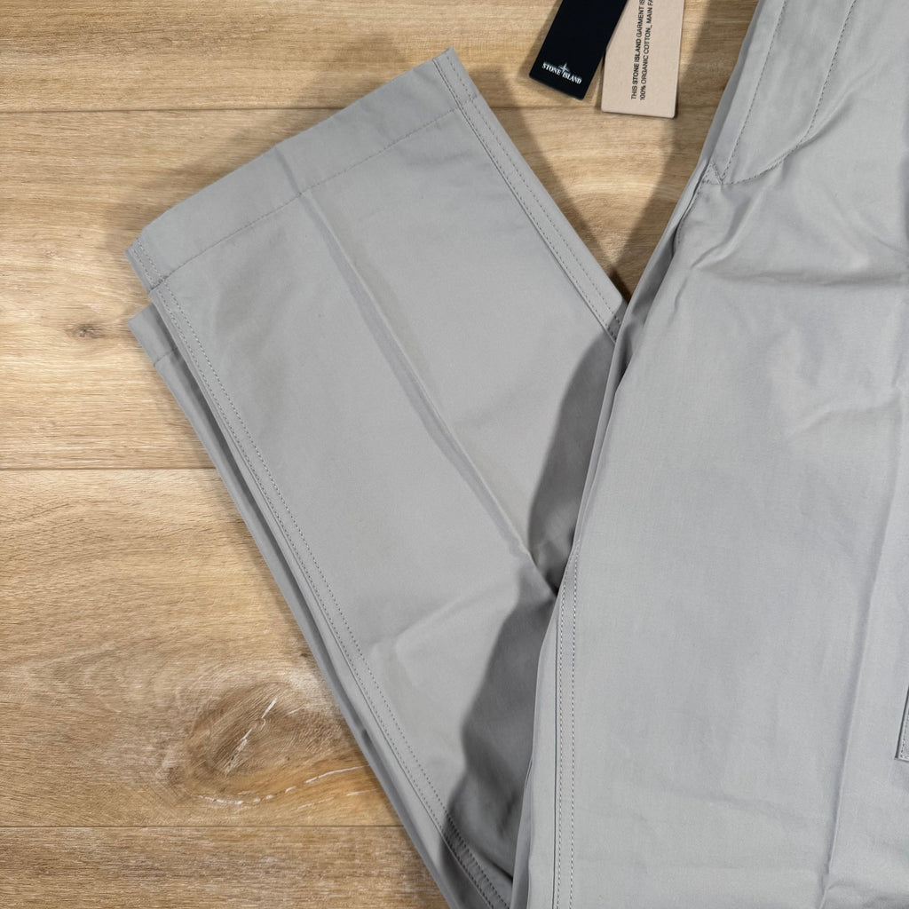 Stone Island Weatherproof Ghost Cargo Trousers in Dust Grey -Usfansport