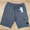 CP Company Light Fleece Cargo Lens Shorts in Smoked Pearl - Grey -Usfansport