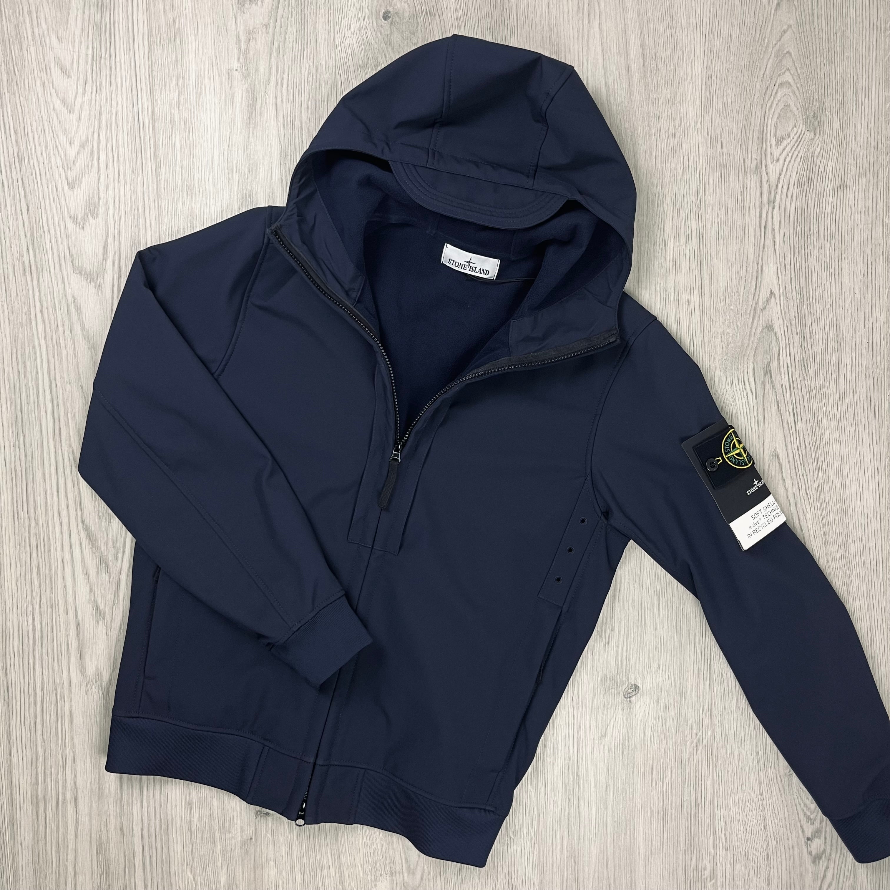 Stone Island Shell Jacket - Navy -Usfansport