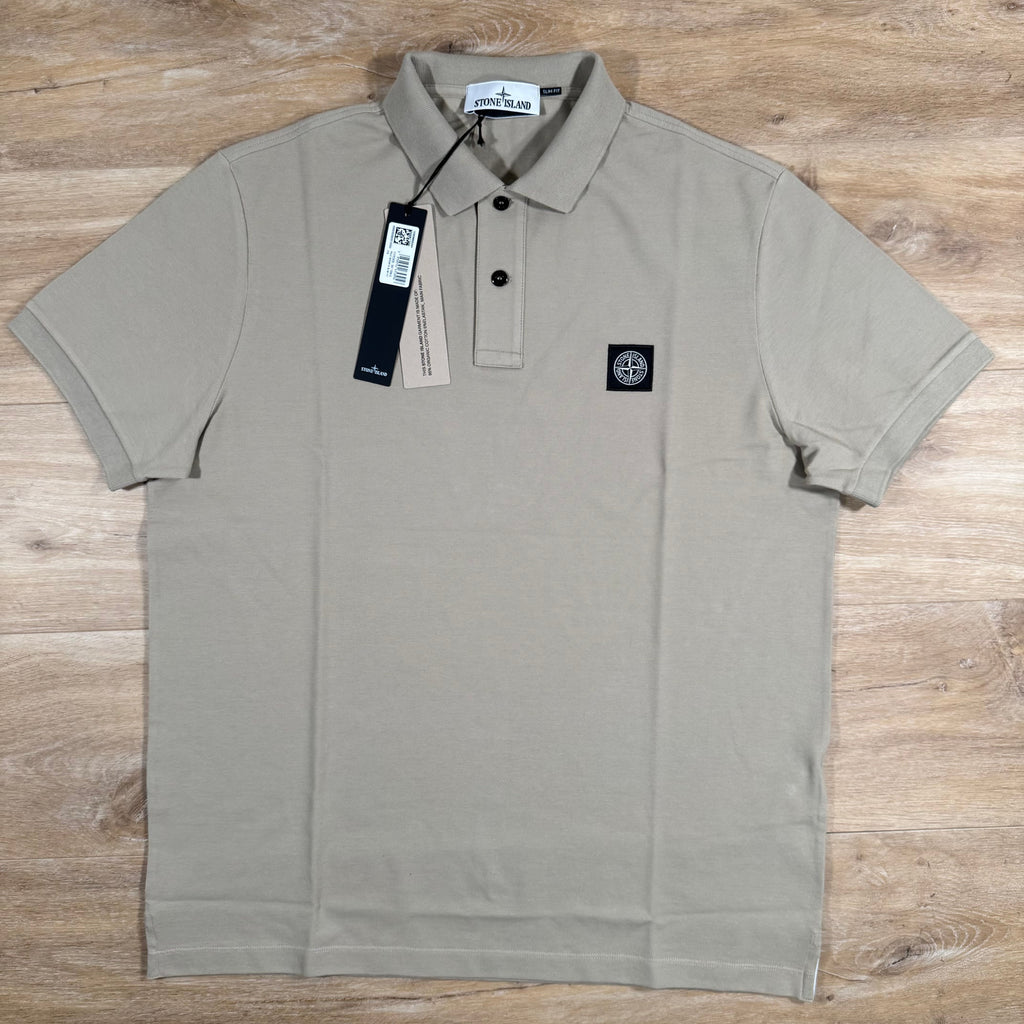 Stone Island Organic Cotton Pique Polo Shirt in Desert -Usfansport
