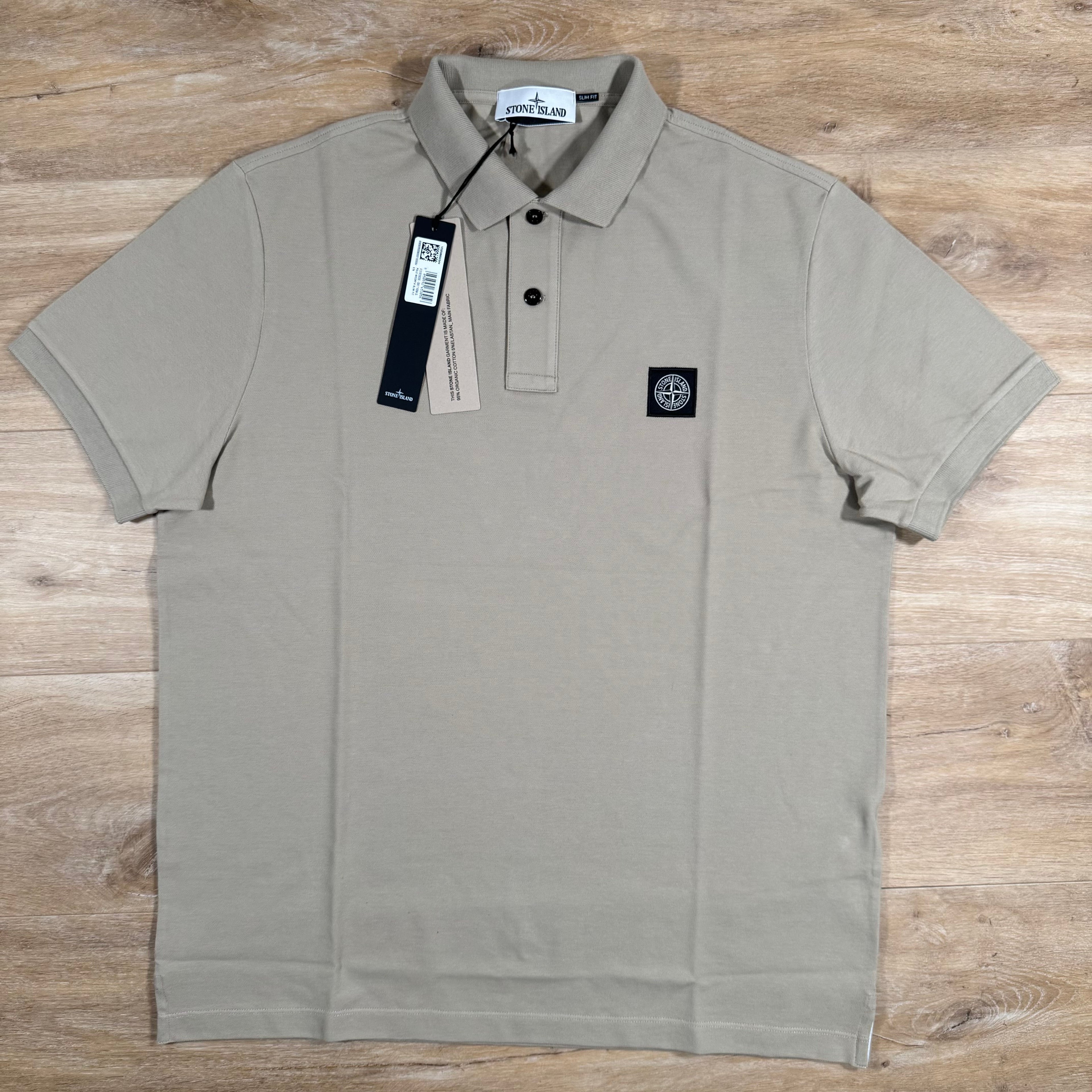 Stone Island Organic Cotton Pique Polo Shirt in Desert -Usfansport