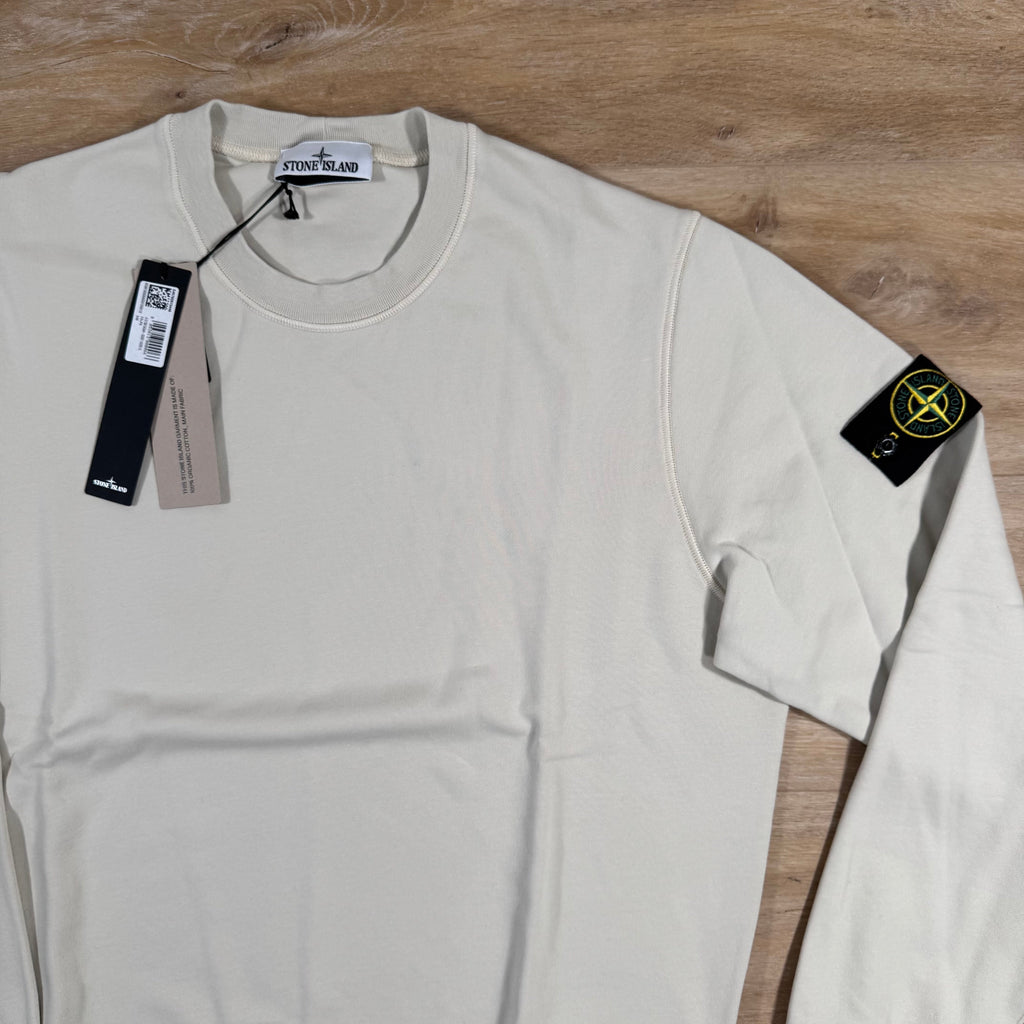 Stone Island Organic Cotton Fleece Sweatshirt in Sand -Usfansport