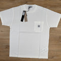 Stone Island Organic Cotton Fissato Effect T-Shirt in White -Usfansport