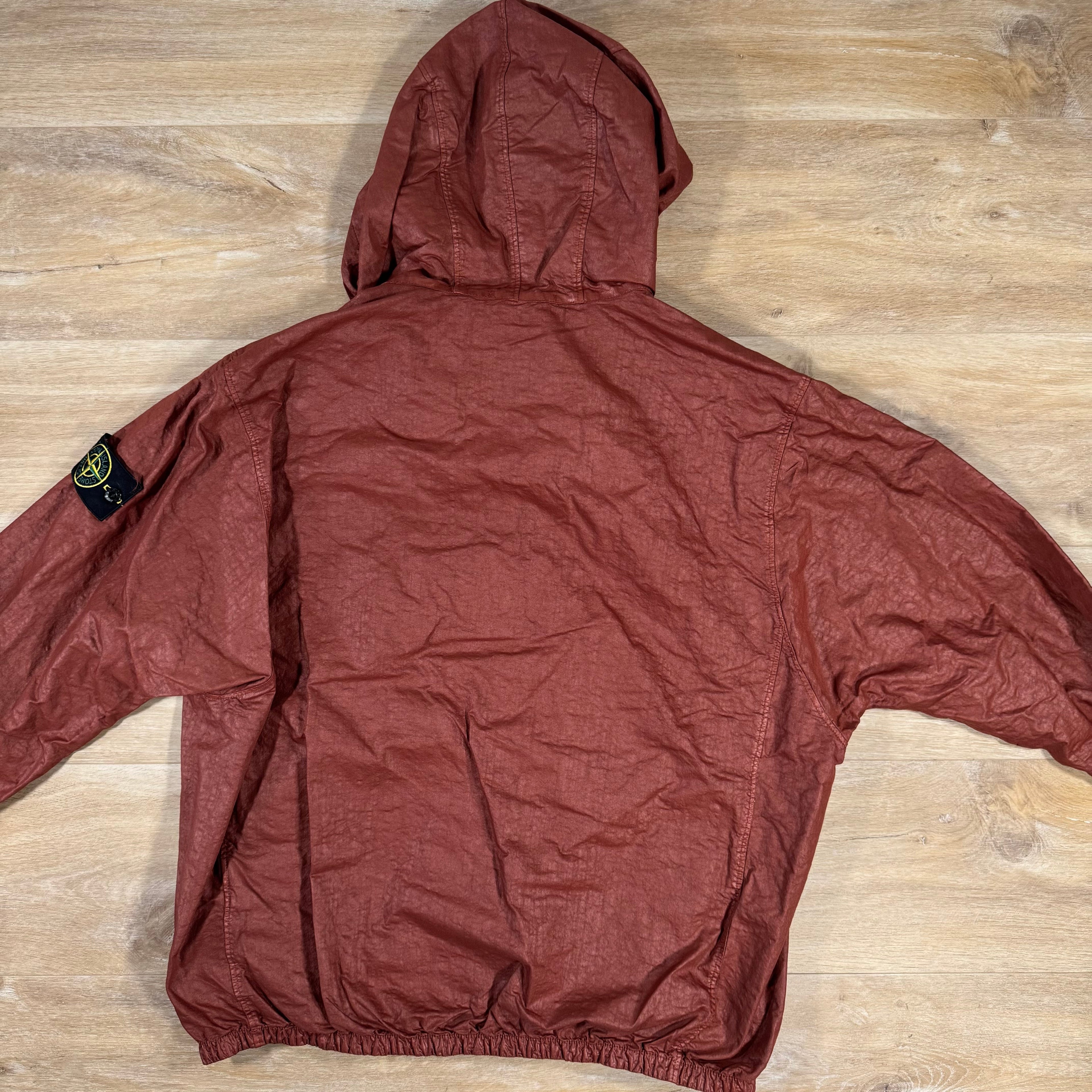 Stone Island Organic Look Nylon Panama-TC Anorak Jacket in Copper -Usfansport