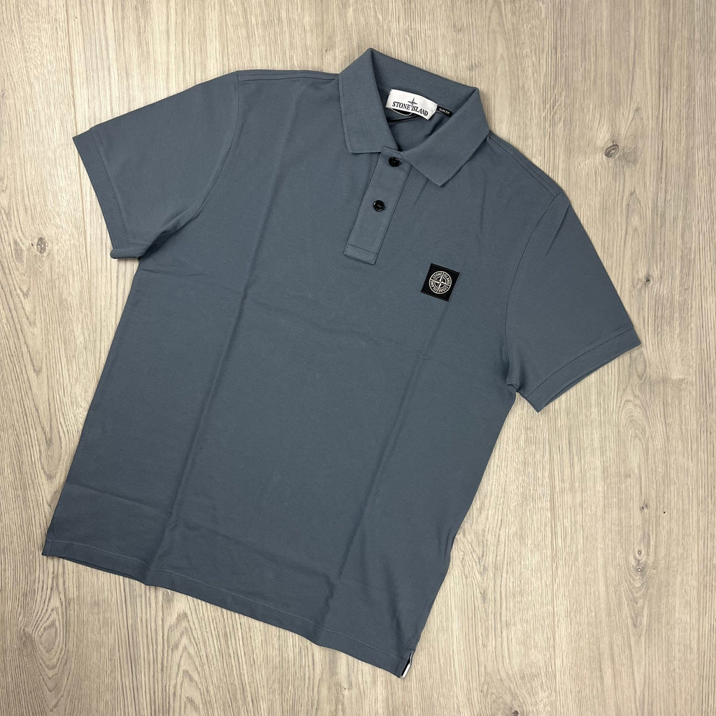 Stone Island Patch Polo Shirt - Avio Blue -Usfansport
