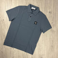 Stone Island Patch Polo Shirt - Avio Blue -Usfansport