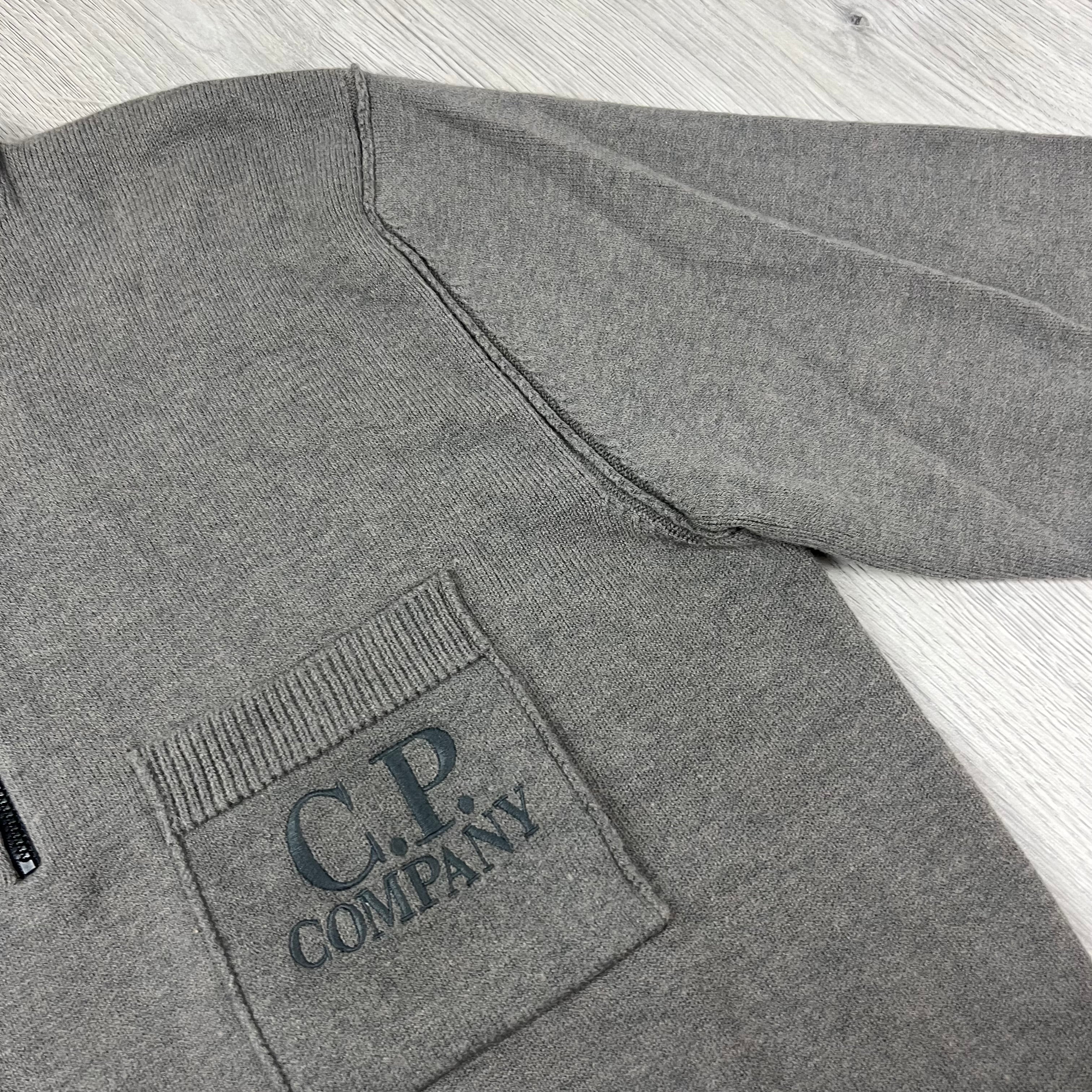 CP Company Patch Knit Fleece - Gunmetal -Usfansport