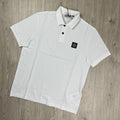 Stone Island Patch Polo Shirt - White -Usfansport