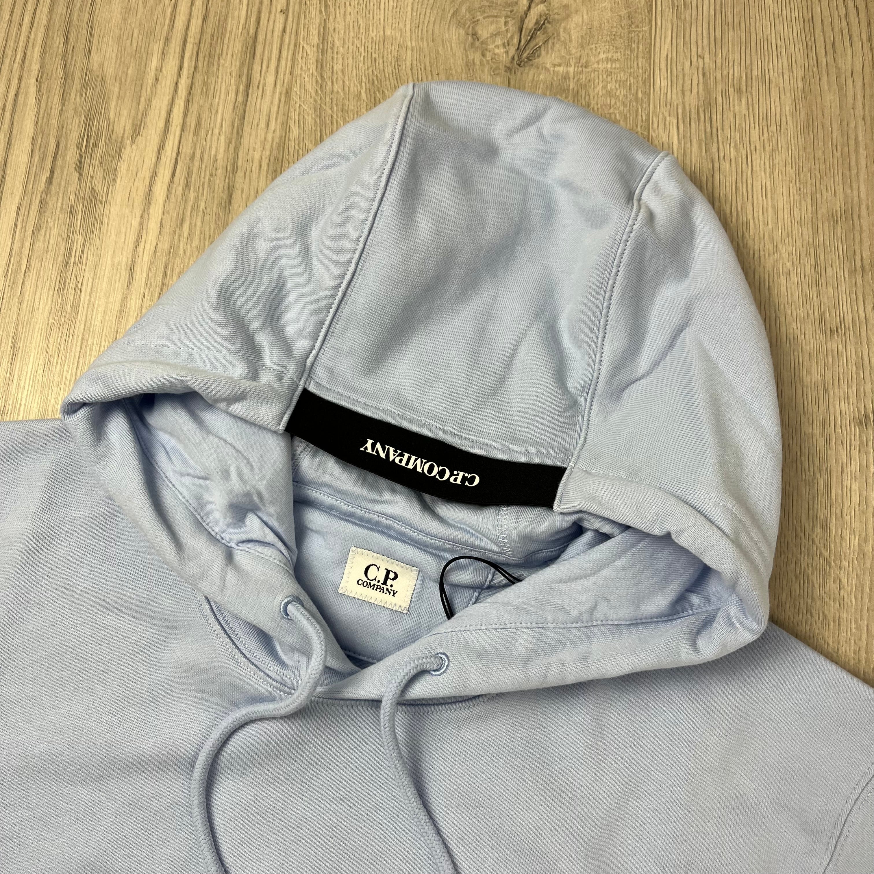 CP Company Raised Fleece Hoodie - Cerulean -Usfansport