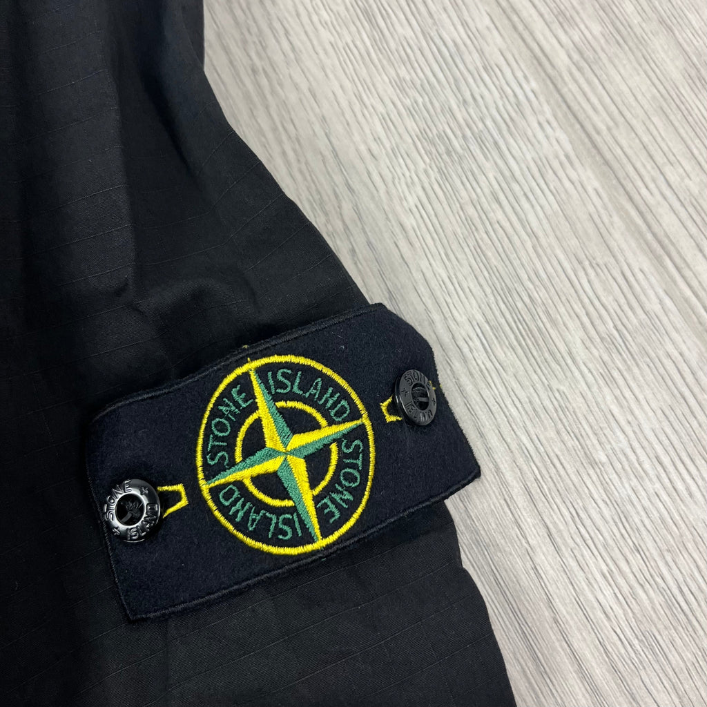 Stone Island Zip Overshirt - Black -Usfansport