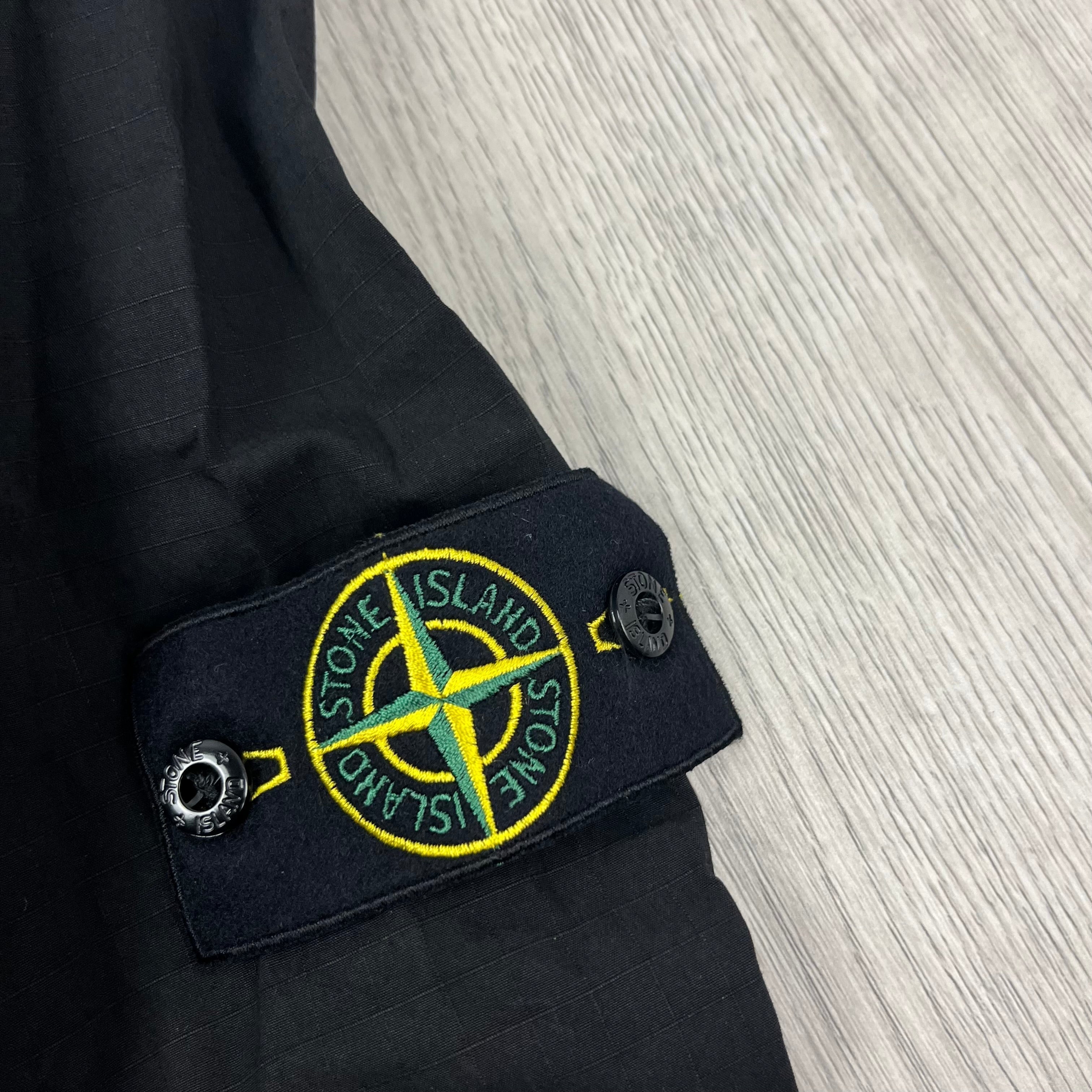 Stone Island Zip Overshirt - Black -Usfansport