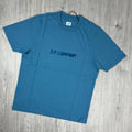 CP Company Printed T-Shirt - Aegean Blue -Usfansport