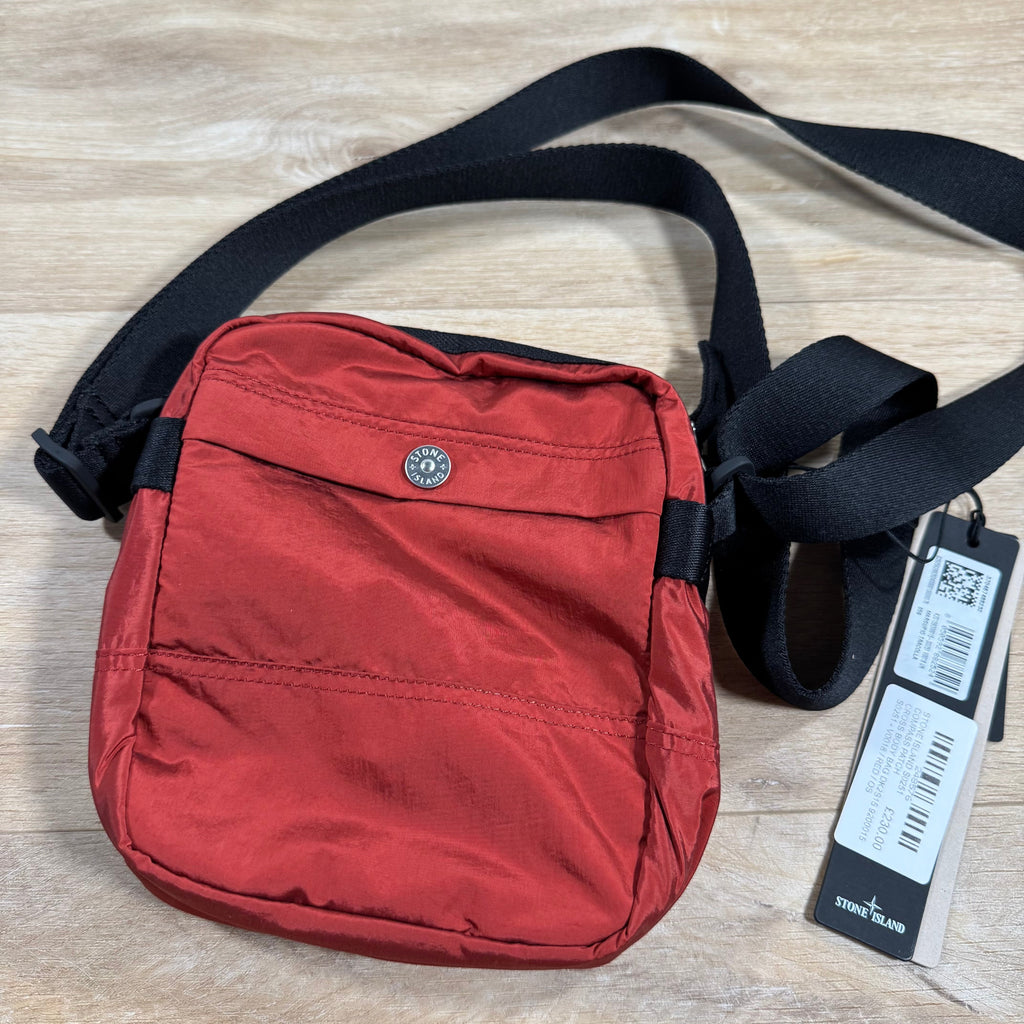Stone Island Coated Nylon Metal Body Bag in Scarlet -Usfansport