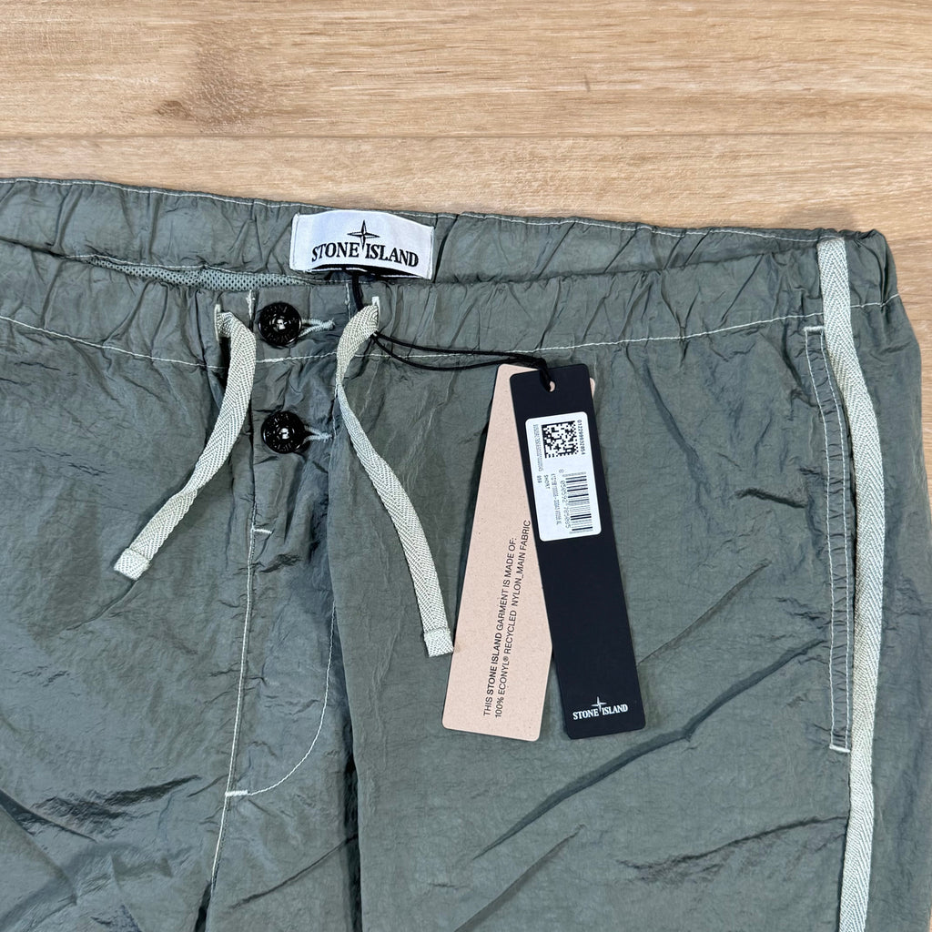 Stone Island Nylon Metal Button Swim Shorts in Sage Green -Usfansport