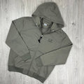 CP Company Raised Fleece Zip Hoodie - Fallen Rock -Usfansport