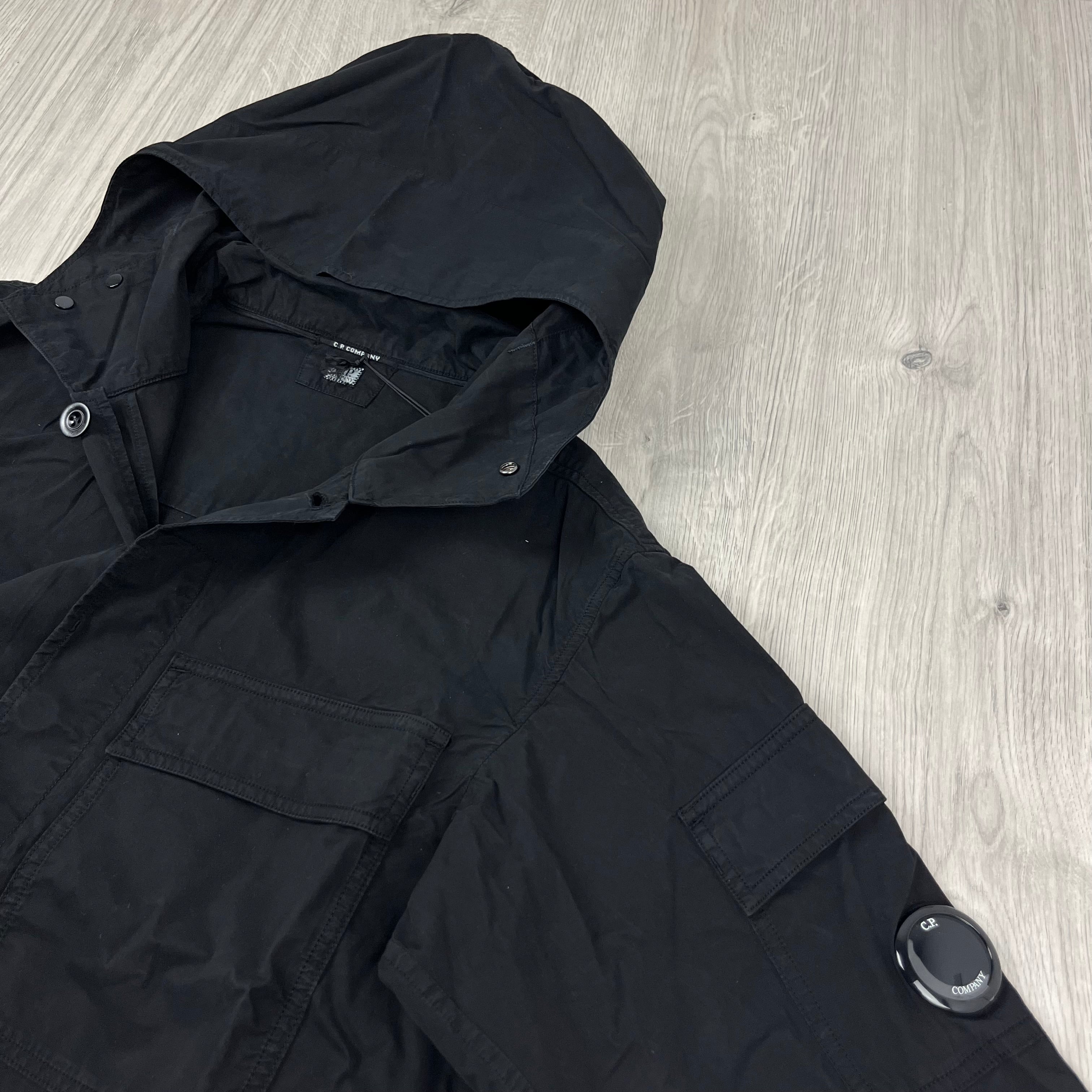 CP Company Hooded Overshirt - Black -Usfansport