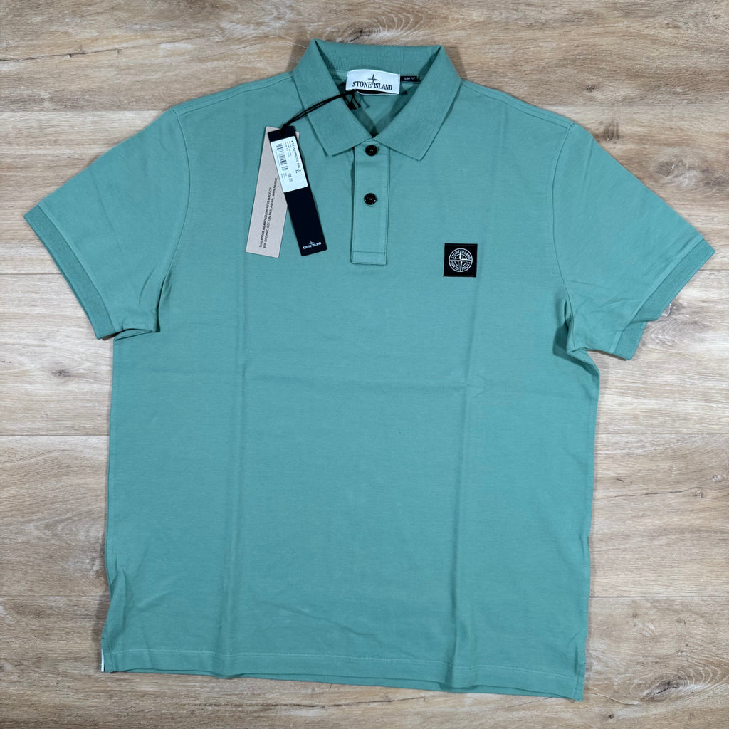Stone Island Organic Cotton Pique Polo Shirt in Mint -Usfansport