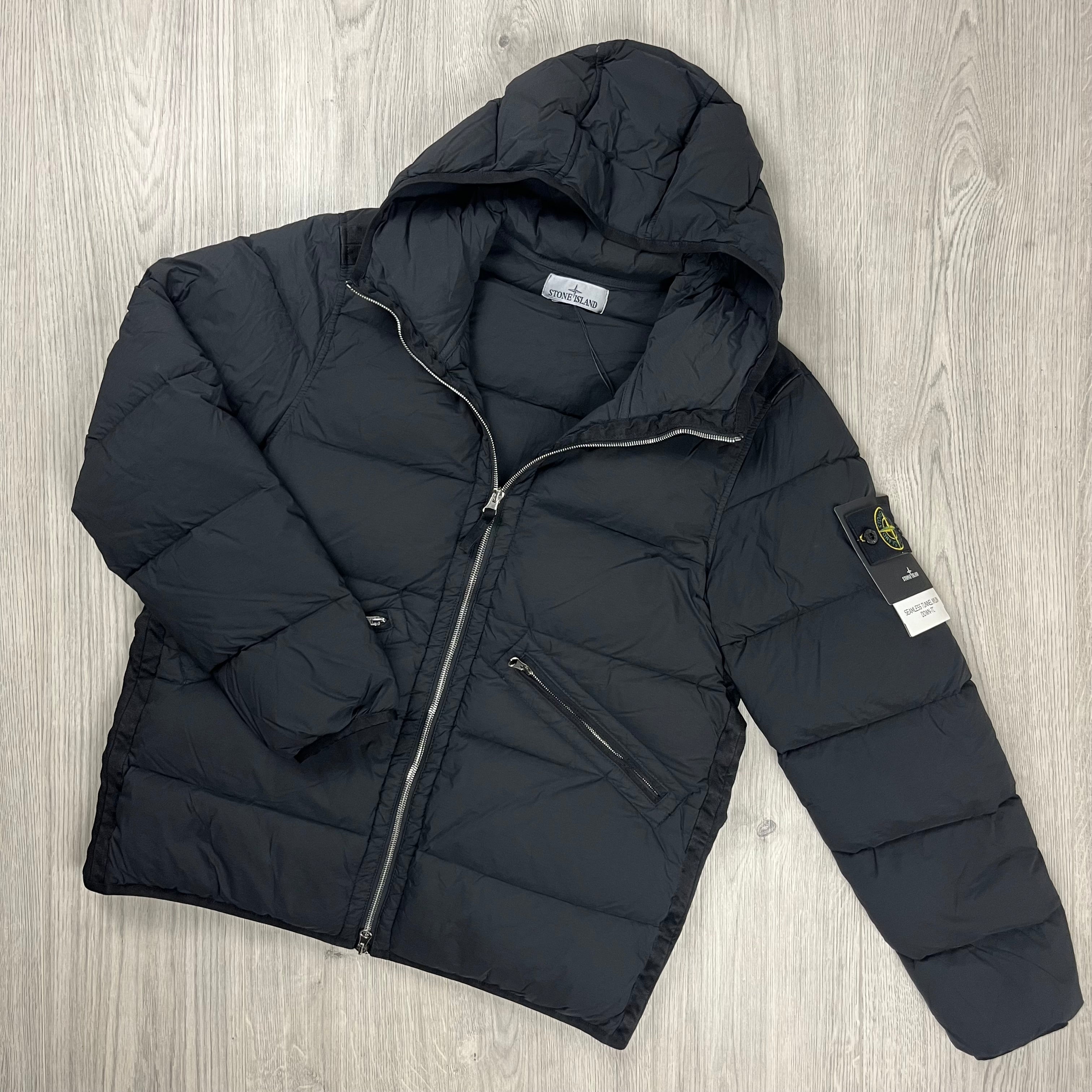 Stone Island Nylon Down Jacket - Black -Usfansport