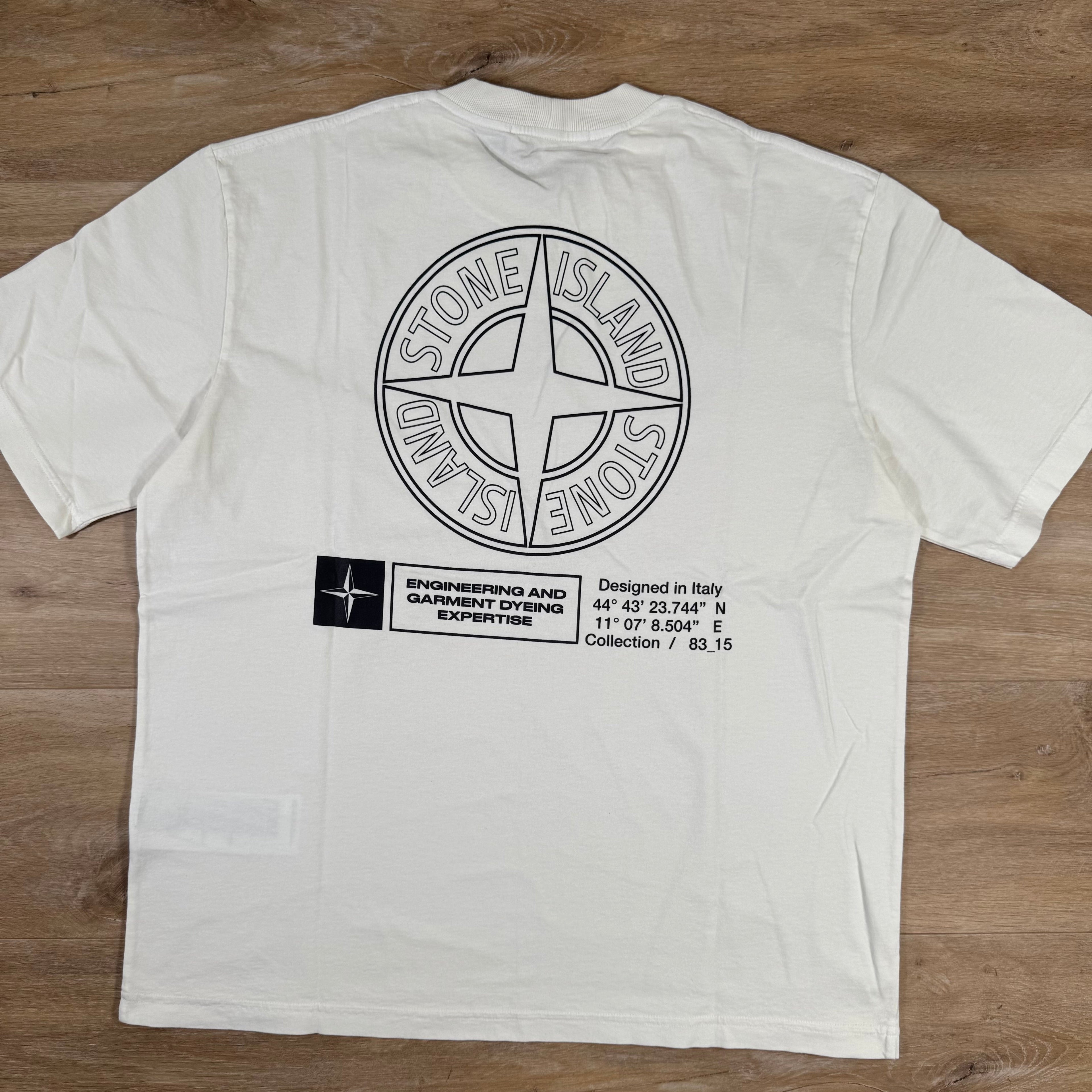 Stone Island Industrial Print T-Shirt in Ivory -Usfansport