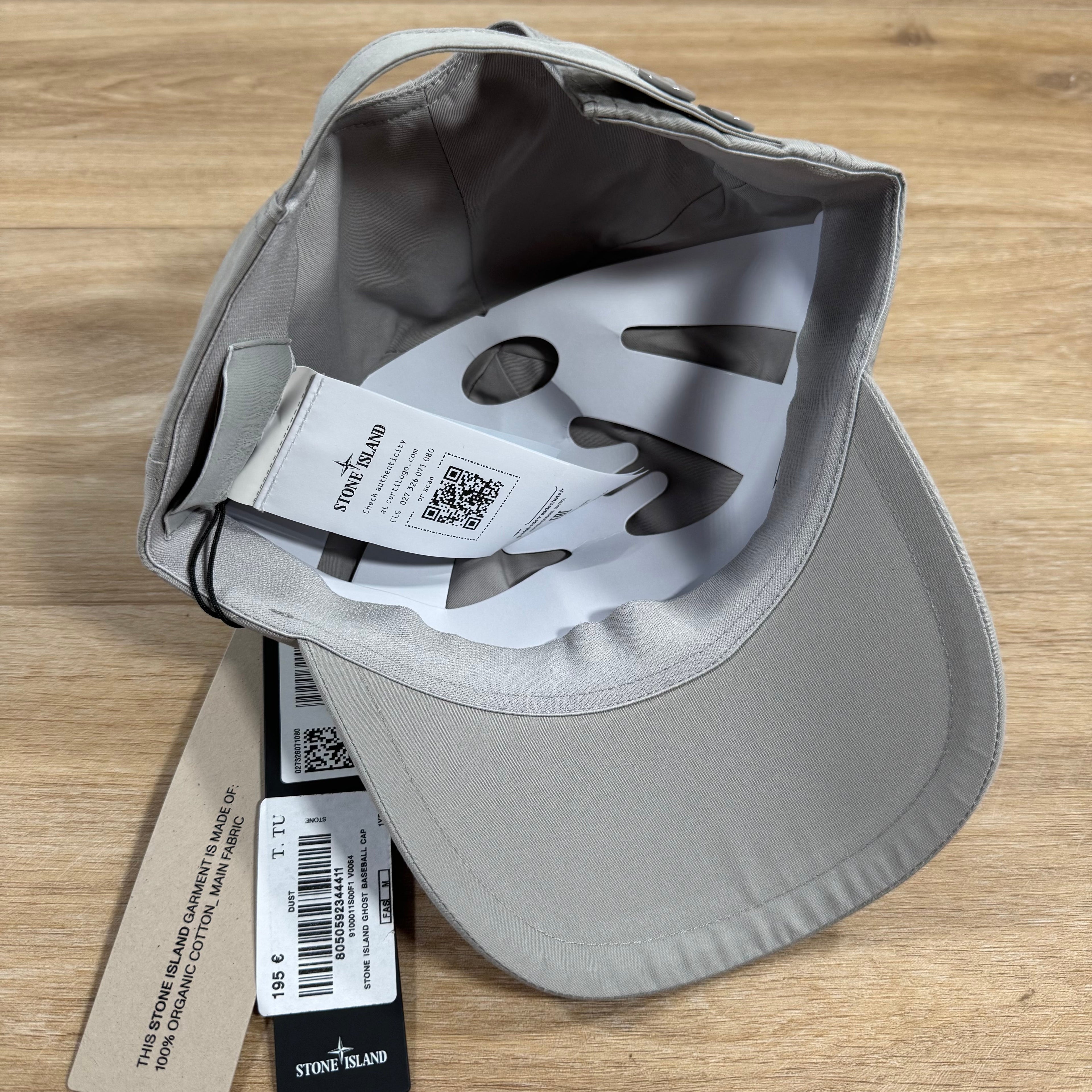 Stone Island Weatherproof Cotton Canvas Ghost Cap in Dust Grey -Usfansport
