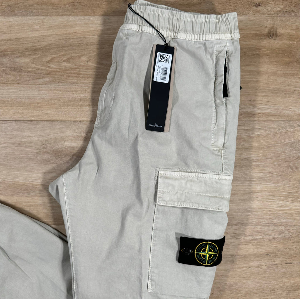 Stone Island Stretch Cargo Pants in Plaster -Usfansport